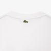 Camiseta Lacoste con cuello de rayas de pique elastico